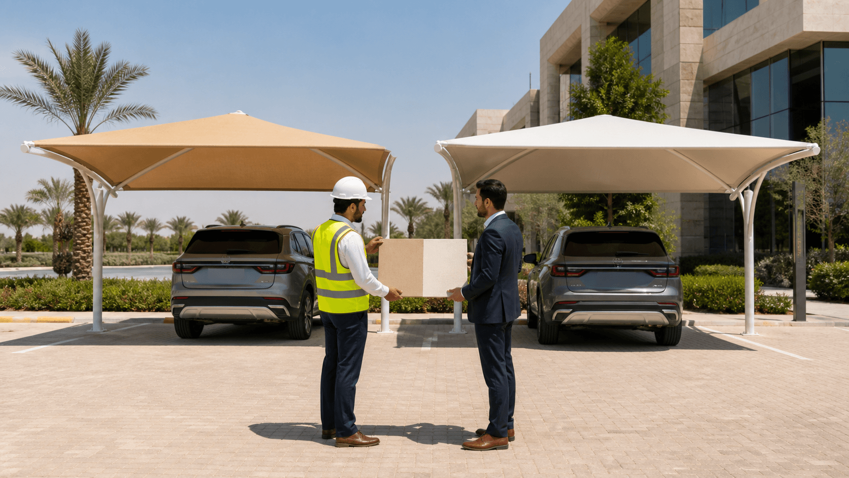 HDPE Vs. PVC Car Parking Shades for Saudi Arabia